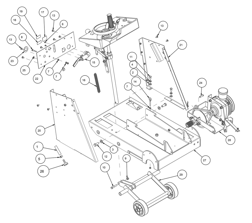 Section 05 Diagram and Parts List for MK-2424HSP 170955 MK Diamond Concrete Saw